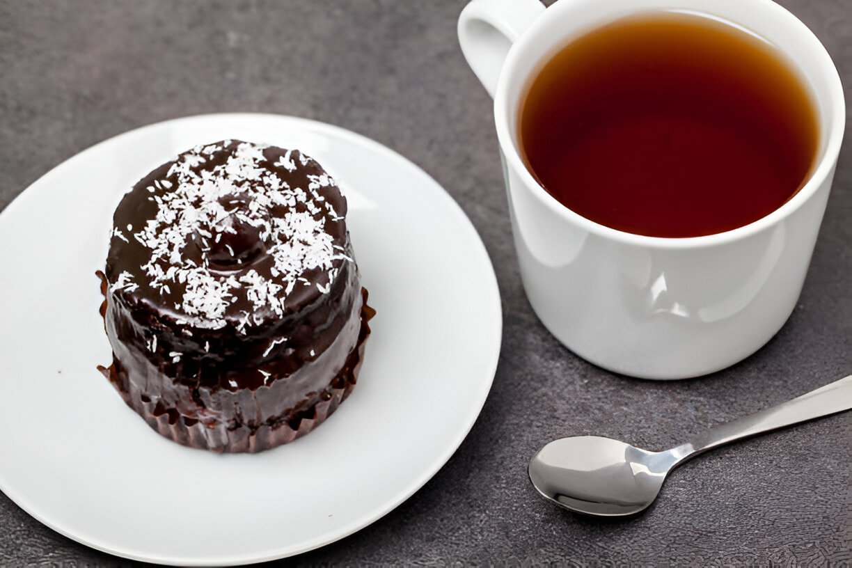 Air Fryer Mini Dark Chocolate Cake with Brown Butter Frosting
