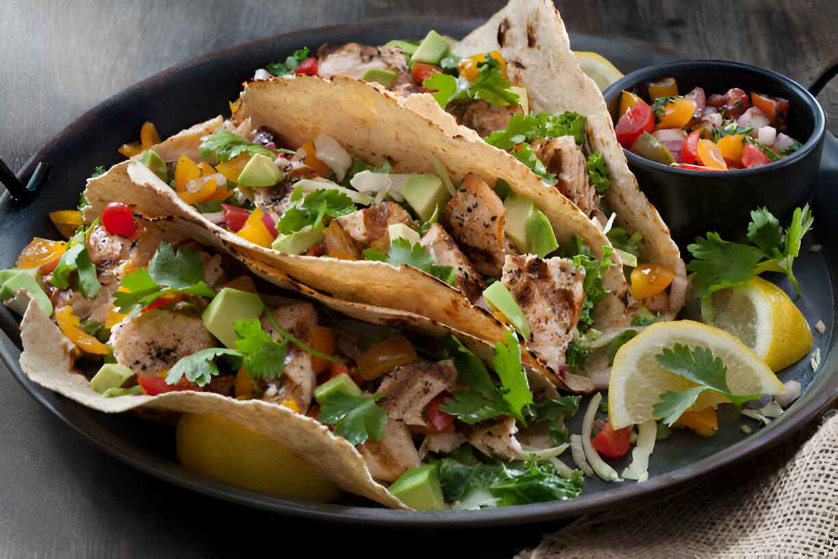 shrimp tacos with cabbage slaw