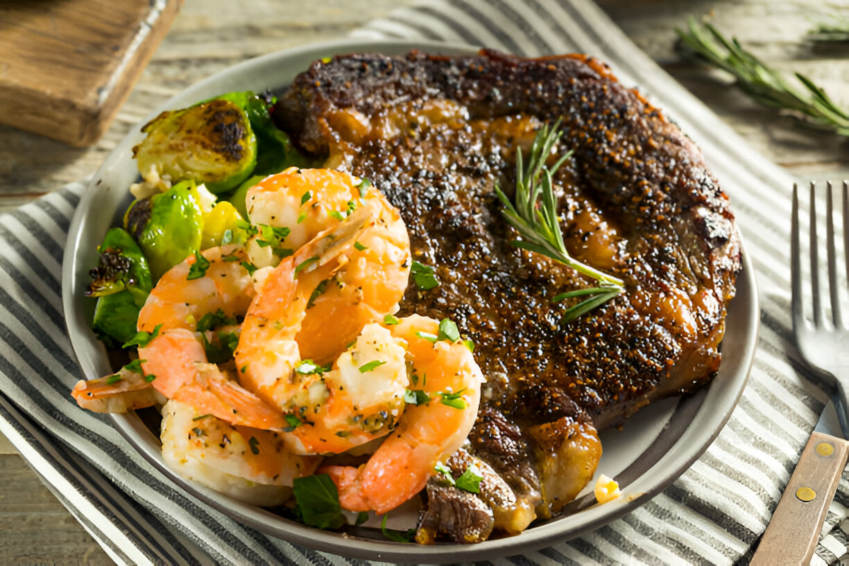 steak and shrimp