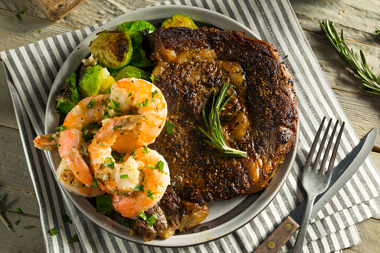 steak and shrimp