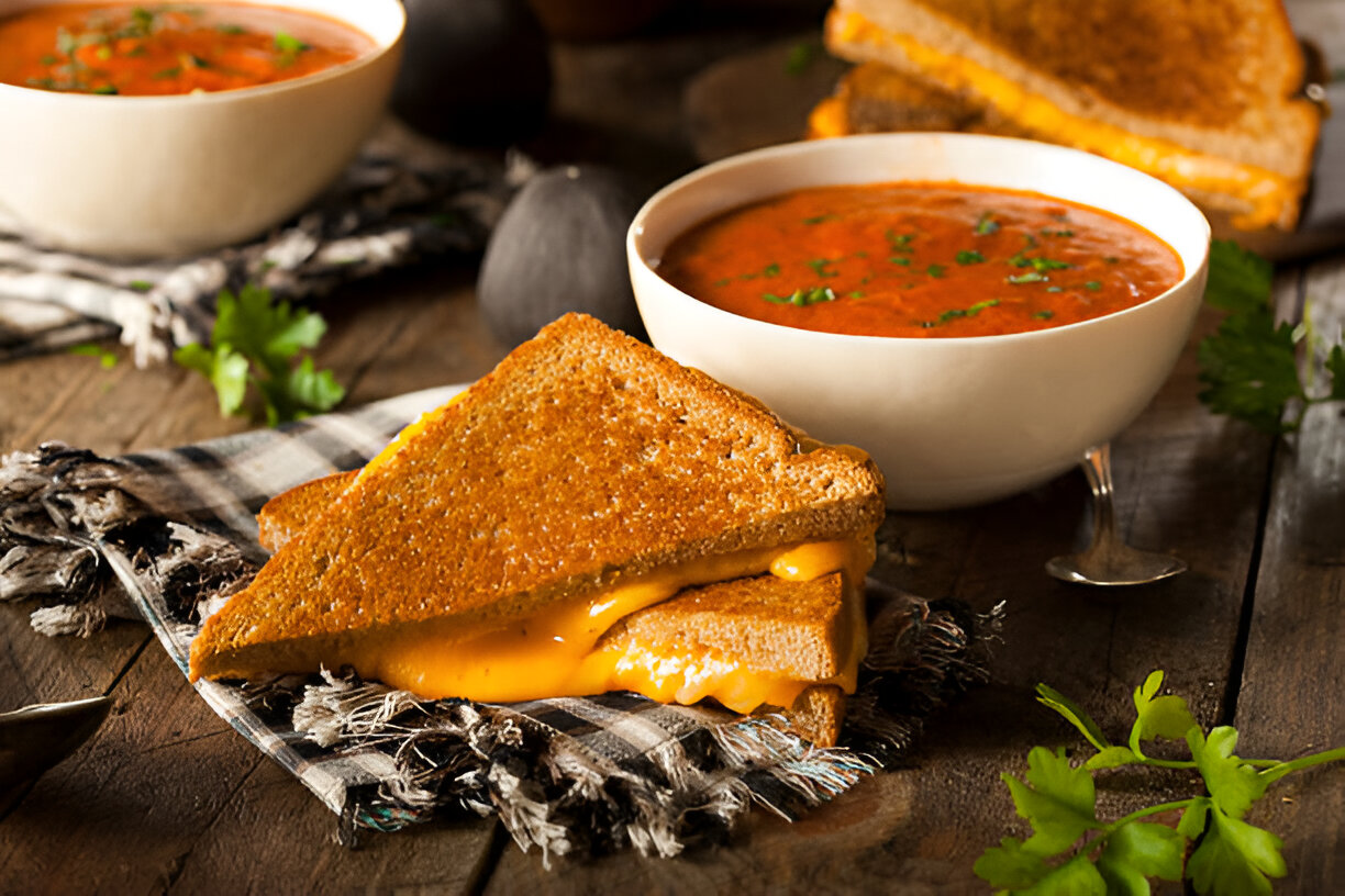 tomato soup and grilled cheese