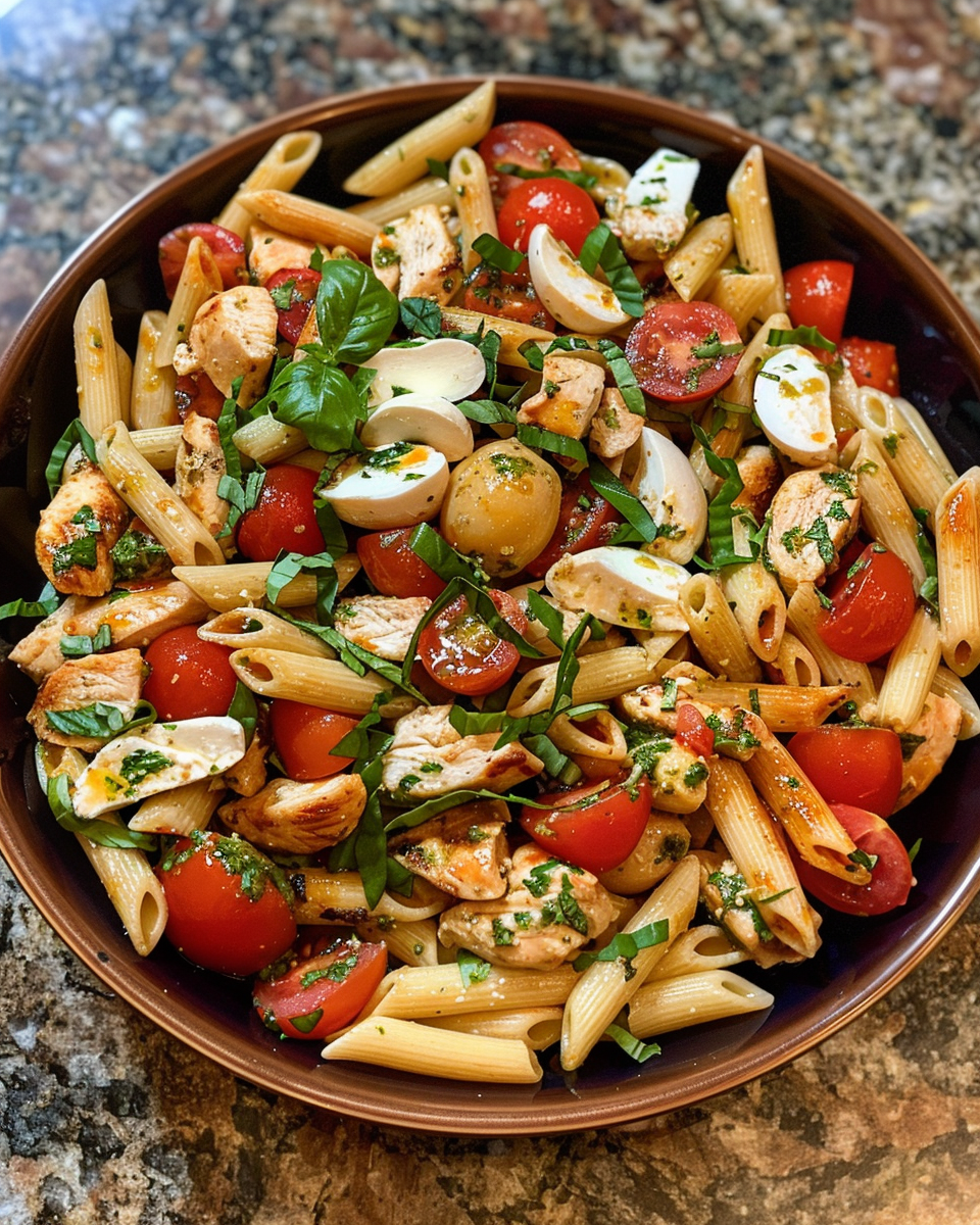 Fresh mozzarella balls and halved grape tomatoes in salad ingredients