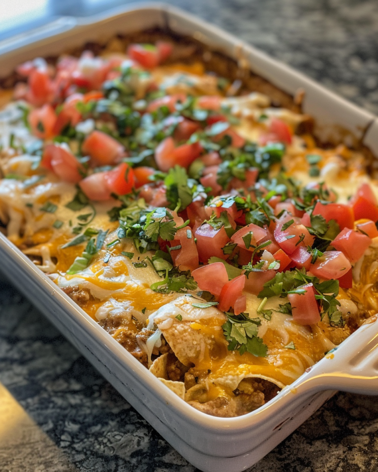 Cheesy Tex-Mex Casserole Recipe taken with iphone 15 pro max --iw 2 --ar 4:5 --v 6.0 --raw