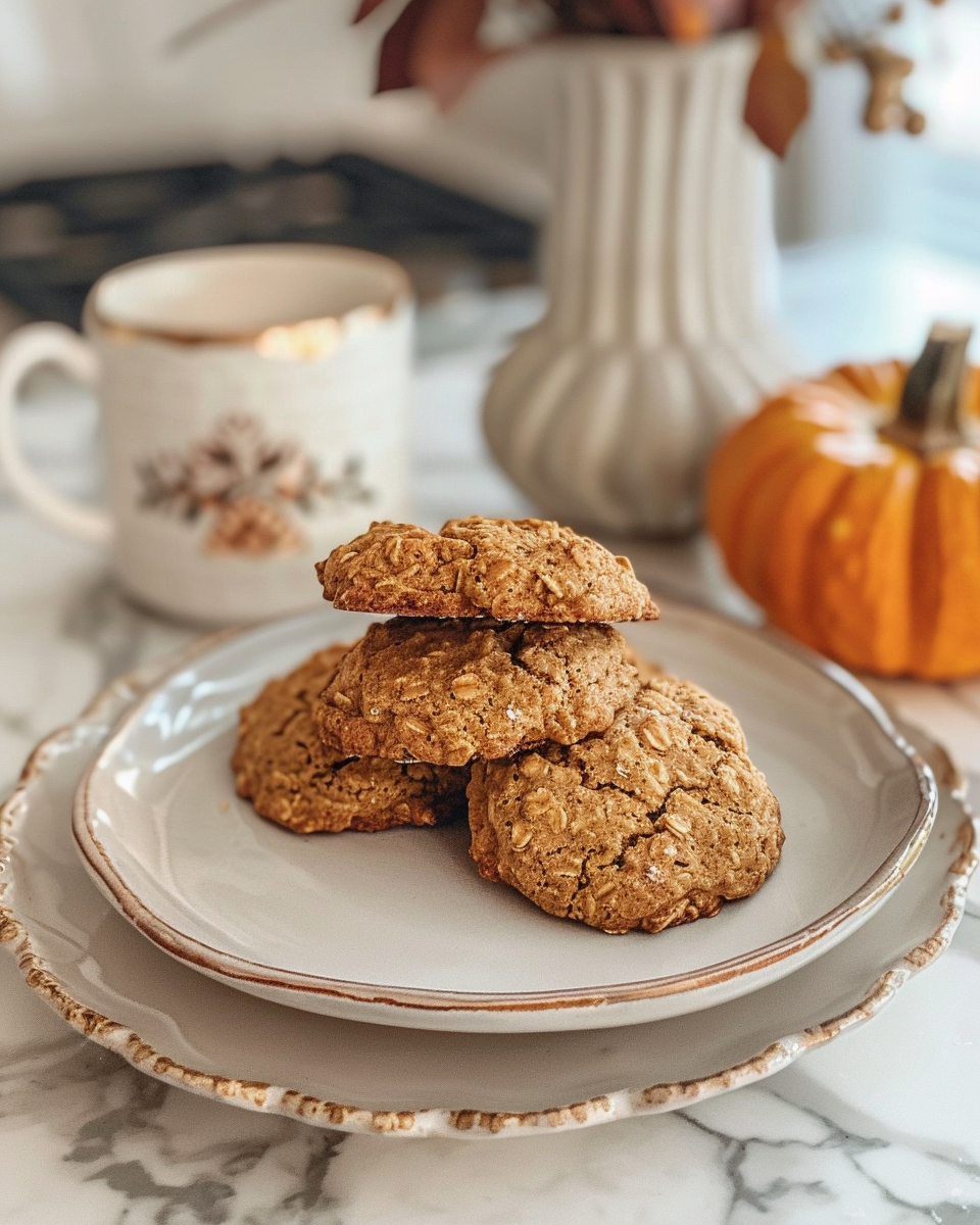 Favorite Pumpkin Oatmeal Cookies taken with iphone 15 pro max --iw 2 --ar 4:5 --v 6.0 --raw