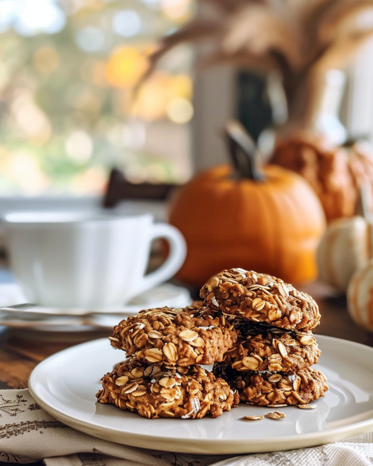 Feel-Good Chewy Oatmeal Pumpkin Cookies taken with iphone 15 pro max --iw 2 --ar 4:5 --v 6.0 --raw