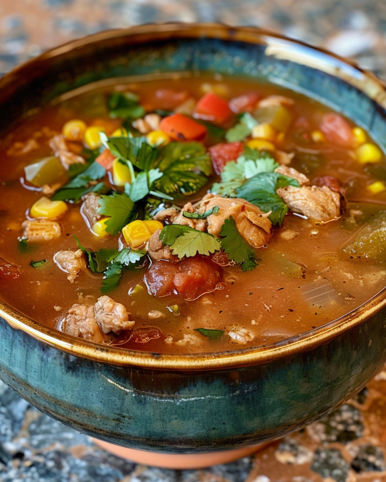 High-Protein Tex-Mex Chicken Soup taken with iphone 15 pro max --iw 2 --ar 4:5 --v 6.0 --raw