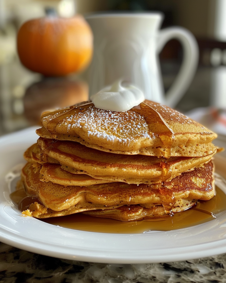 Light And Fluffy Pumpkin Pancakes taken with iphone 15 pro max --iw 2 --ar 4:5 --v 6.0 --raw