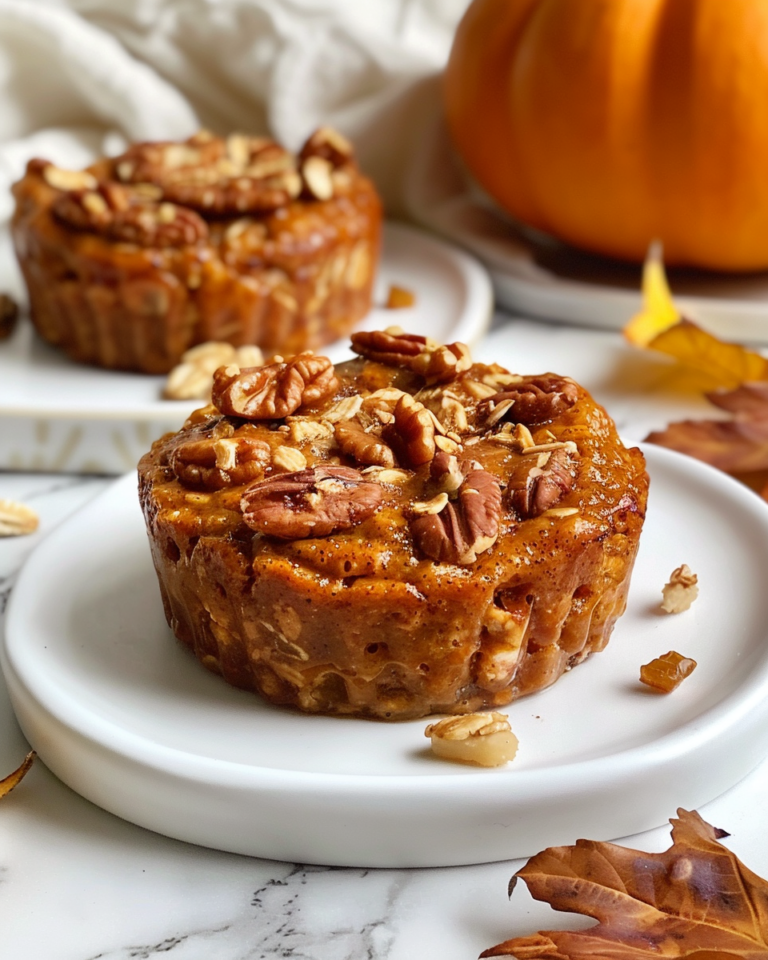 Pumpkin Baked Oatmeal Cups taken with iphone 15 pro max --iw 2 --ar 4:5 --v 6.0 --raw
