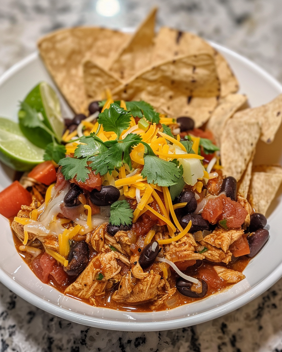 Ingredients laid out for Tex-Mex chicken rice with beans, corn, salsa, and bell pepper