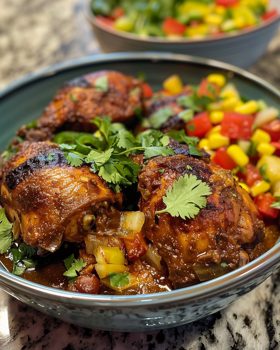 Ingredients for slow cooker Tex-Mex chicken including chicken, beans, corn, and spices