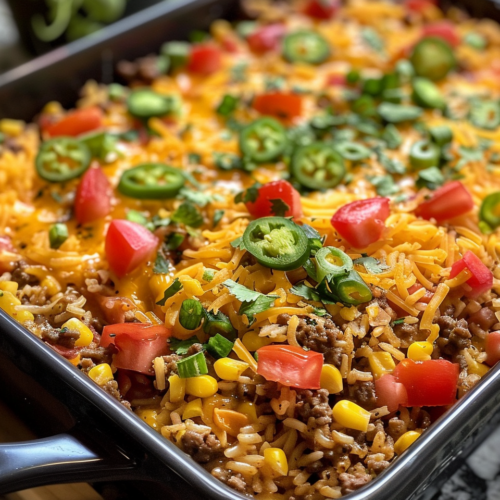 Tex-Mex Beef And Rice Casserole taken with iphone 15 pro max --iw 2 --ar 4:5 --v 6.0 --raw