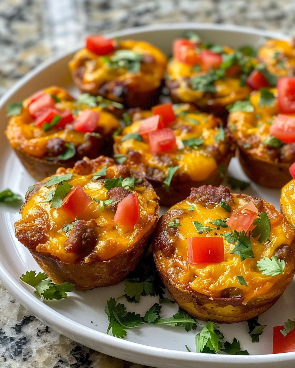 Tex-Mex Breakfast Sausage Cups taken with iphone 15 pro max --iw 2 --ar 4:5 --v 6.0 --raw