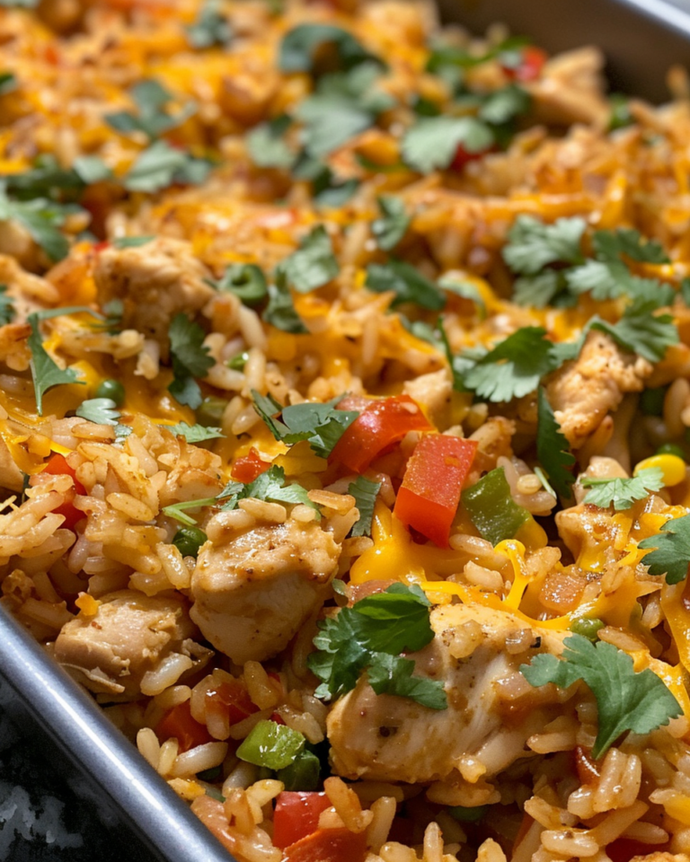 Tex-Mex Chicken And Rice Casserole taken with iphone 15 pro max --iw 2 --ar 4:5 --v 6.0 --raw