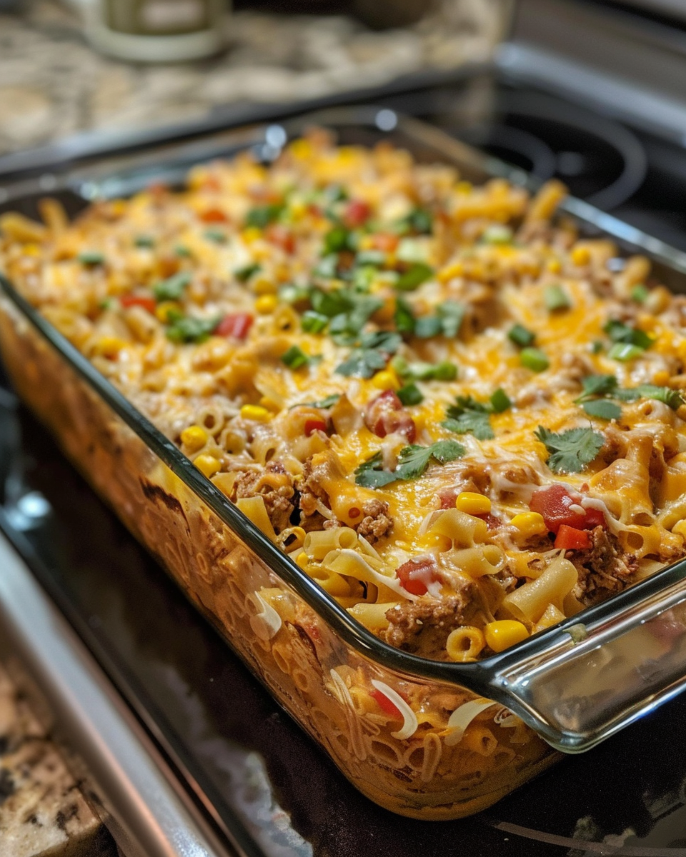 Tex-Mex Chicken Casserole taken with iphone 15 pro max --iw 2 --ar 4:5 --v 6.0 --raw