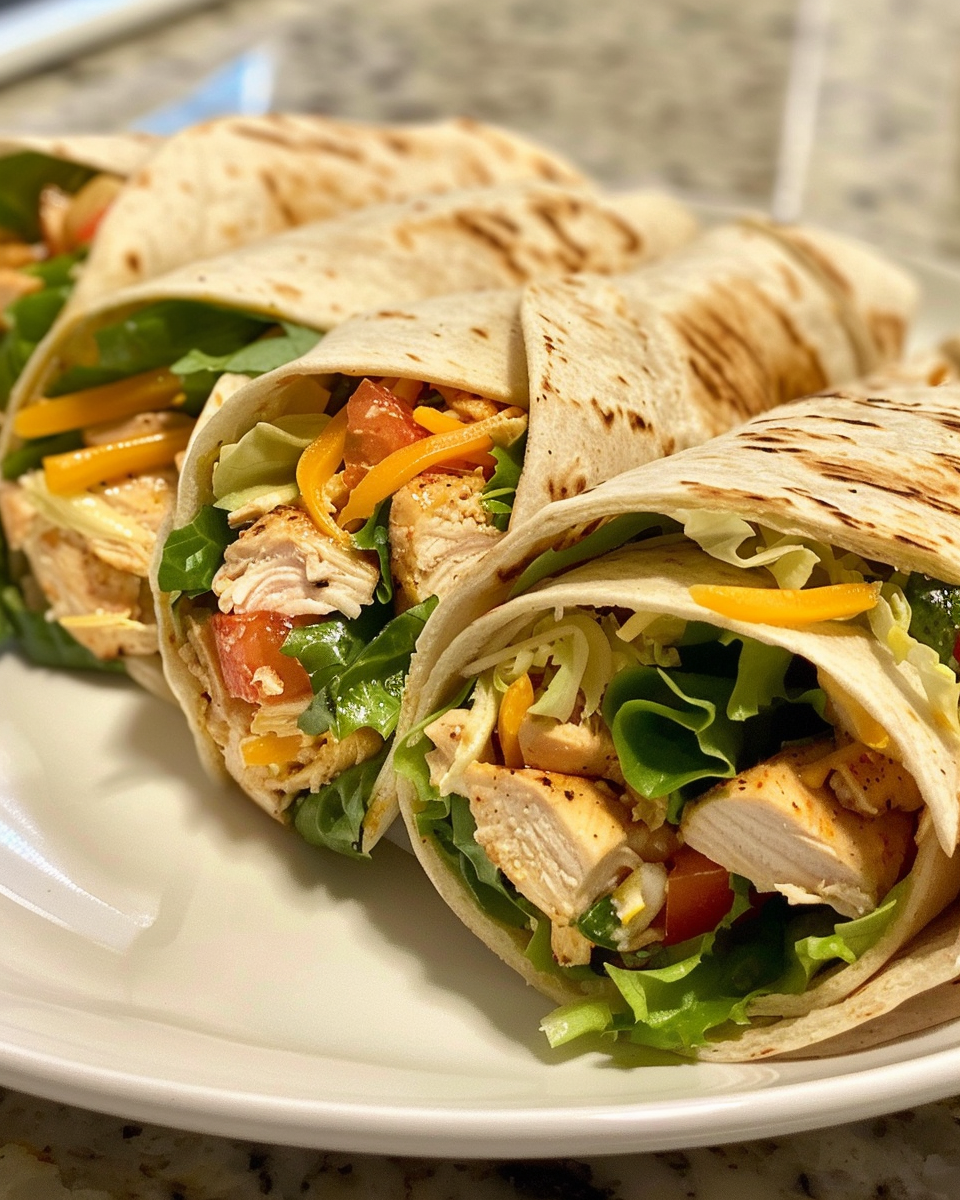 Served Tex Mex chicken salad wrap showing creamy texture and fresh ingredients