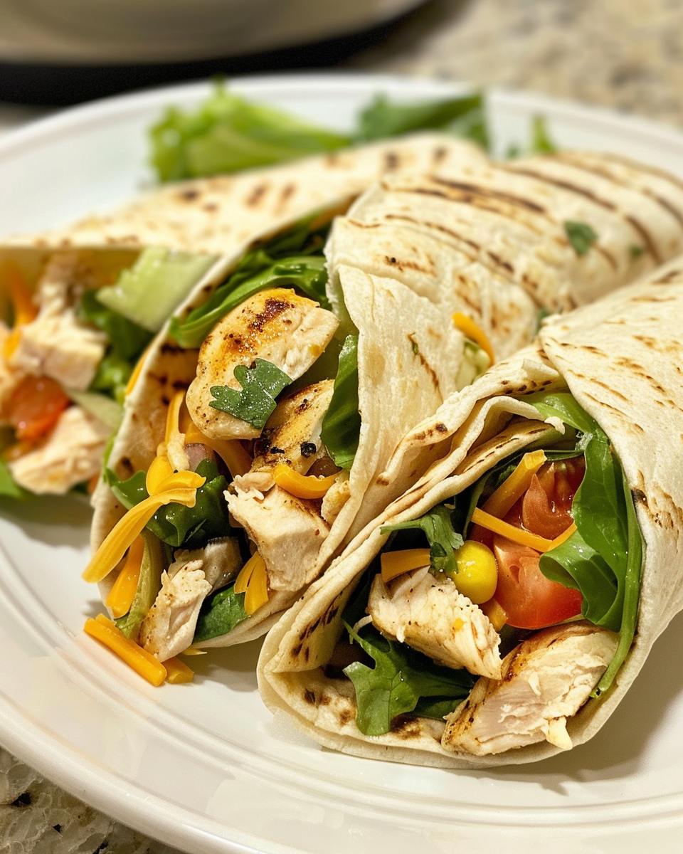 Tex-Mex Chicken Salad Wraps taken with iphone 15 pro max --iw 2 --ar 4:5 --v 6.0 --raw