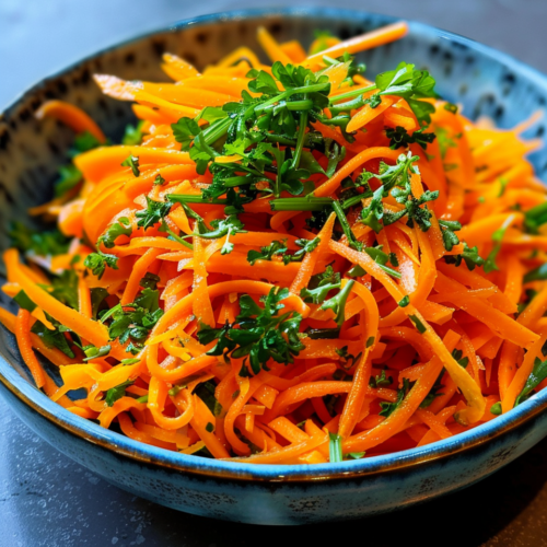 A Great Carrot Salad taken with iphone 15 pro max --iw 2 --ar 4:5 --v 6.0 --raw