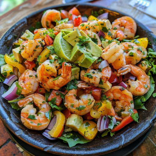 Aguachile Shrimp Salad taken with iphone 15 pro max --iw 2 --ar 4:5 --v 6.0 --raw
