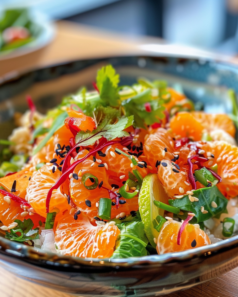 Betsys Mandarin Orange Salad taken with iphone 15 pro max --iw 2 --ar 4:5 --v 6.0 --raw