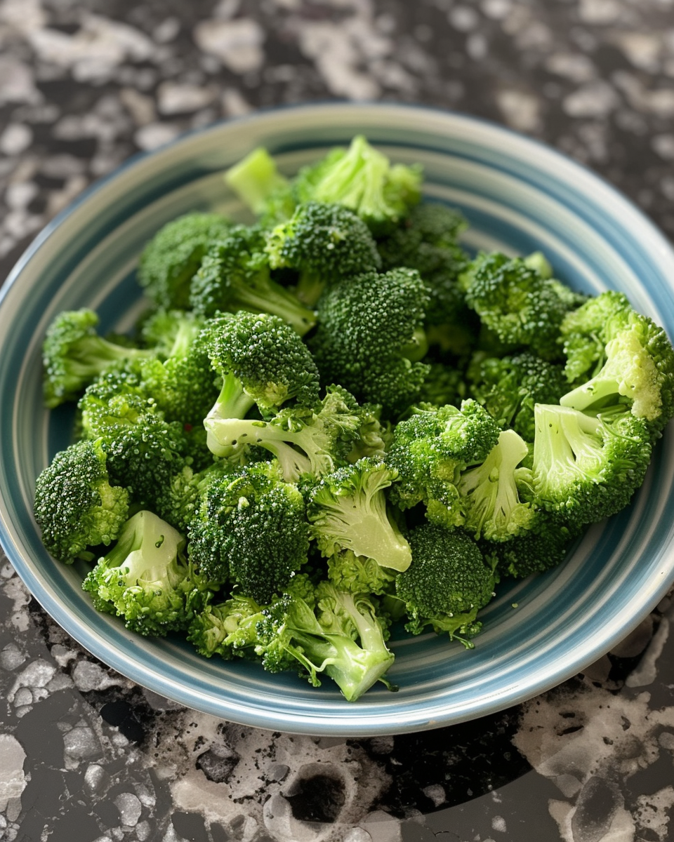 Ingredients for broccoli salad with cheddar, cranberries, bacon, and sunflower seeds