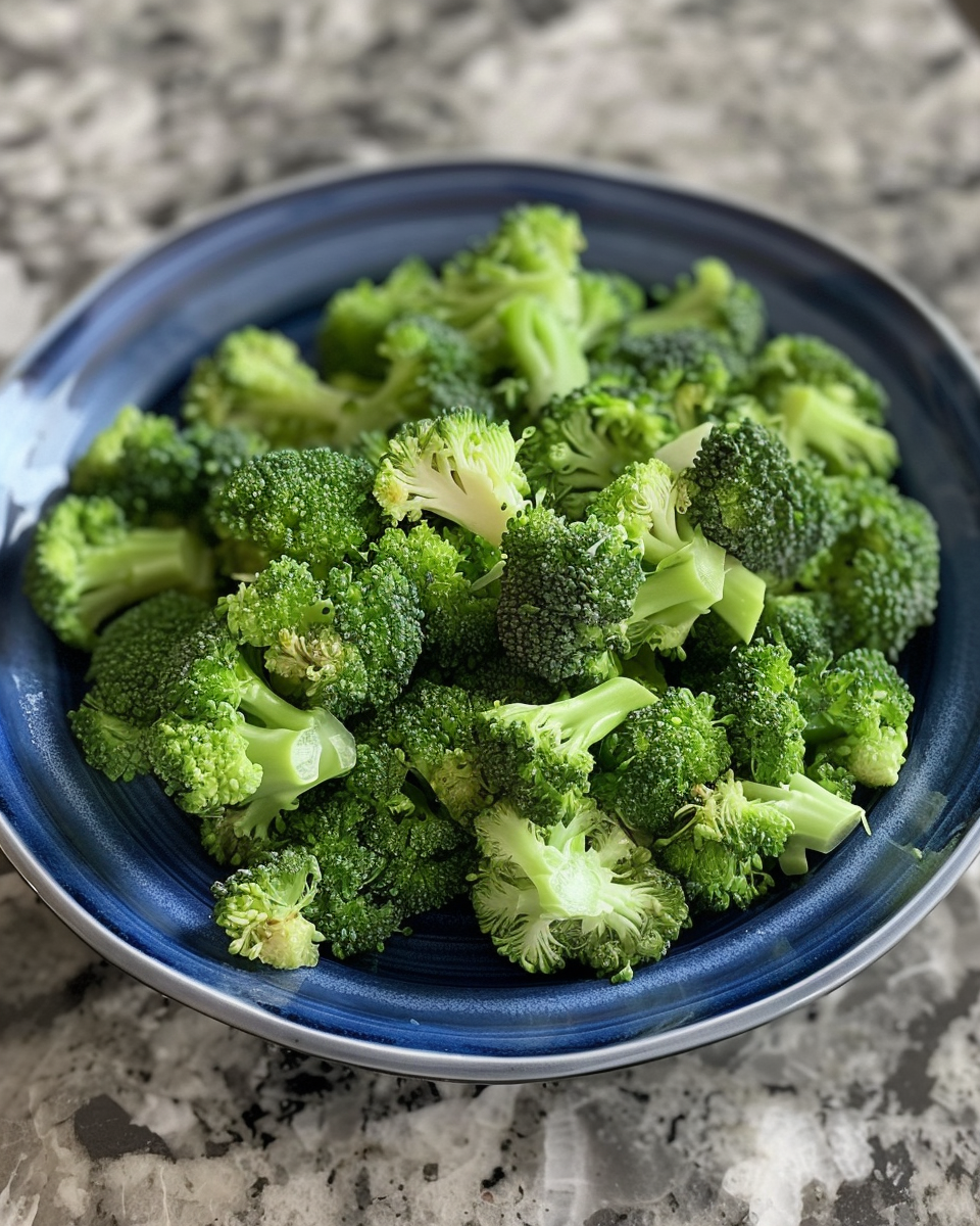 Fresh broccoli salad with sharp cheddar, cranberries, and bacon in bowl