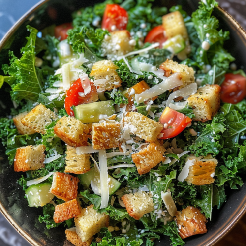 Chopped Kale Caesar Salad taken with iphone 15 pro max --iw 2 --ar 4:5 --v 6.0 --raw