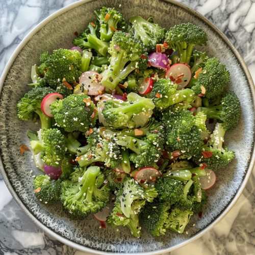 Classic Broccoli Salad taken with iphone 15 pro max --iw 2 --ar 4:5 --v 6.0 --raw
