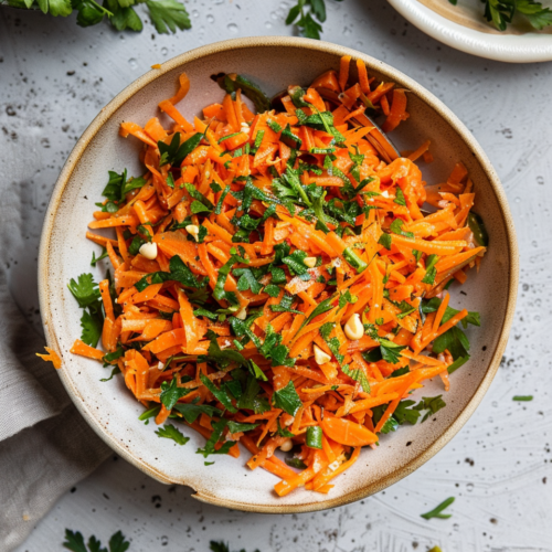 Classic Carrot Salad Recipe taken with iphone 15 pro max --iw 2 --ar 4:5 --v 6.0 --raw