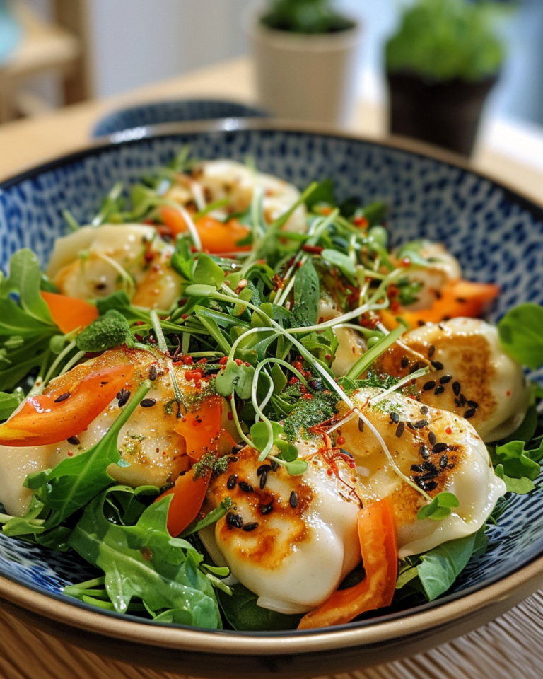 Dumpling Salad taken with iphone 15 pro max --iw 2 --ar 4:5 --v 6.0 --raw