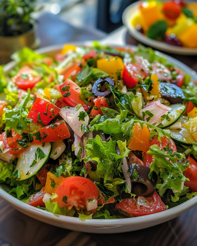 Famous La Scala Chopped Salad taken with iphone 15 pro max --iw 2 --ar 4:5 --v 6.0 --raw