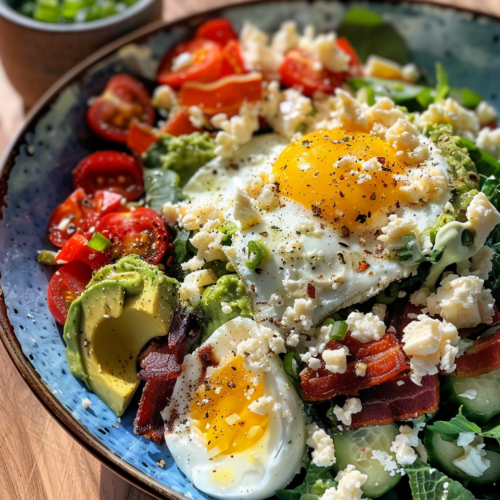 Green Goddess Cobb Salad taken with iphone 15 pro max --iw 2 --ar 4:5 --v 6.0 --raw