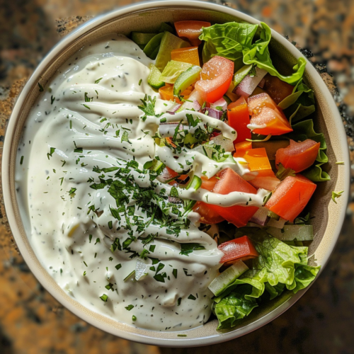 Homemade Ranch Salad Dressing taken with iphone 15 pro max --iw 2 --ar 4:5 --v 6.0 --raw