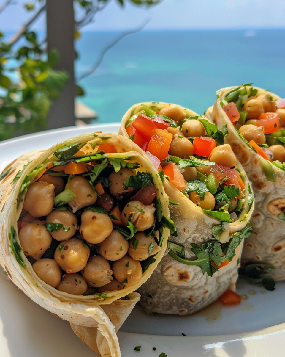Pressure cooker chickpea salad wraps with Mackinac Island inspiration