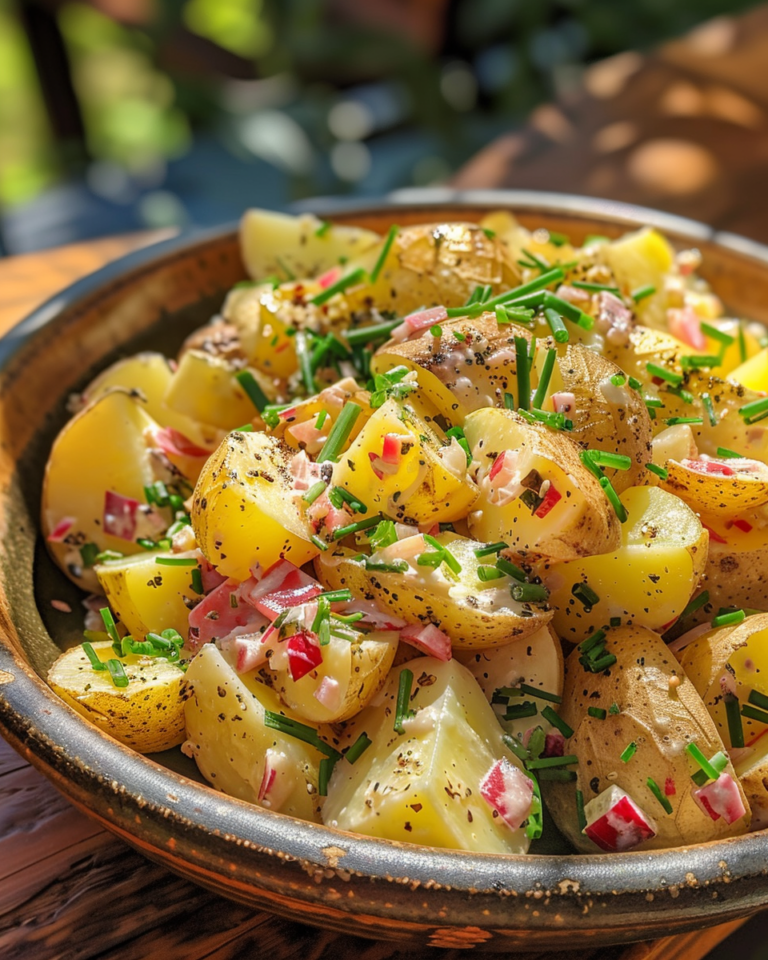 Pitmaster Potato Salad taken with iphone 15 pro max --iw 2 --ar 4:5 --v 6.0 --raw