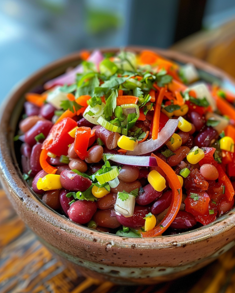 Red Bean Salad taken with iphone 15 pro max --iw 2 --ar 4:5 --v 6.0 --raw