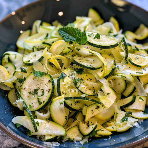 Shaved Zucchini Salad With Lemon & Parmesan taken with iphone 15 pro max --iw 2 --ar 4:5 --v 6.0 --raw