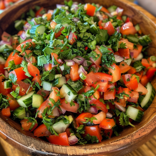 Shirazi Salad taken with iphone 15 pro max --iw 2 --ar 4:5 --v 6.0 --raw