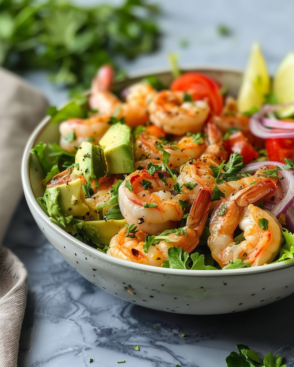 Shrimp Avocado Salad Recipe Wonkywonderful taken with iphone 15 pro max --iw 2 --ar 4:5 --v 6.0 --raw