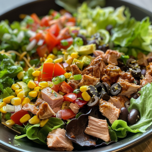 Southwest Salad taken with iphone 15 pro max --iw 2 --ar 4:5 --v 6.0 --raw