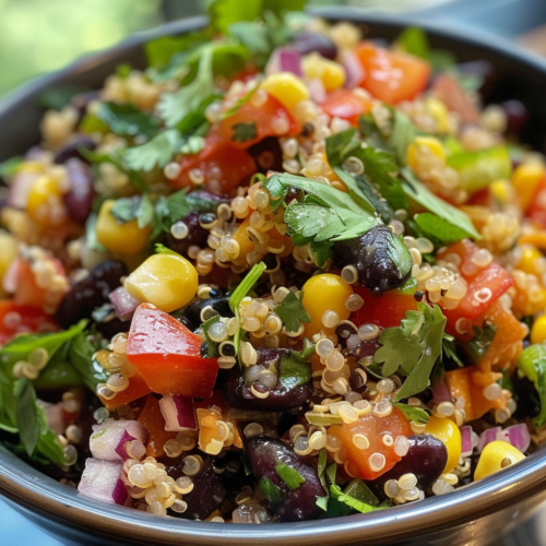 Southwestern Quinoa Salad taken with iphone 15 pro max --iw 2 --ar 4:5 --v 6.0 --raw