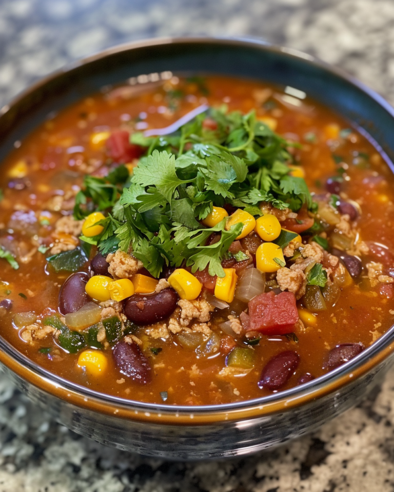 Tex-Mex Slow Cooker Soup taken with iphone 15 pro max --iw 2 --ar 4:5 --v 6.0 --raw