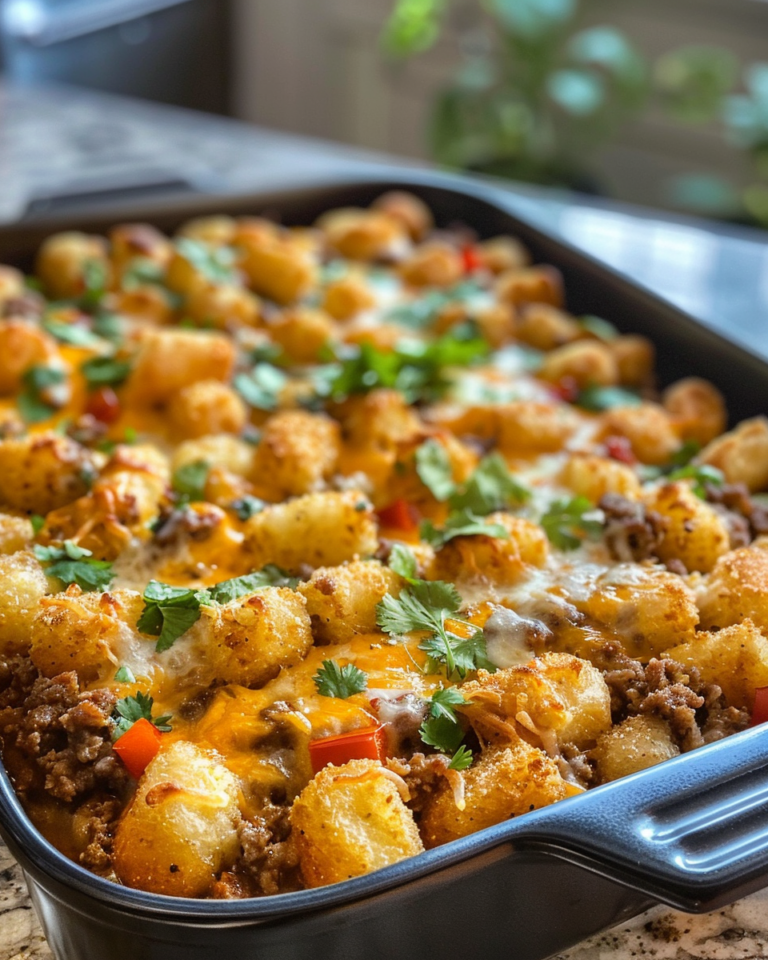 Tex Mex Tater Tot Casserole With Ground Beef taken with iphone 15 pro max --iw 2 --ar 4:5 --v 6.0 --raw