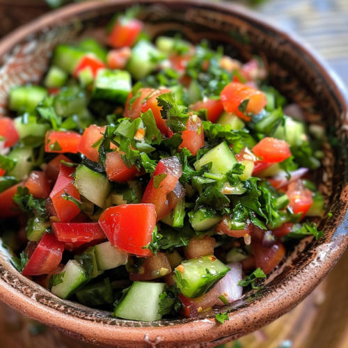 Turkish Ezme Salad taken with iphone 15 pro max --iw 2 --ar 4:5 --v 6.0 --raw